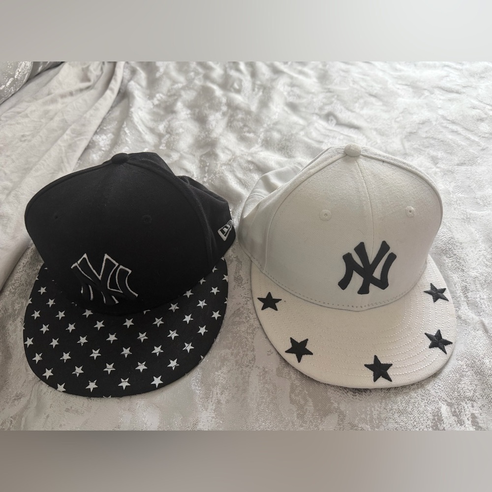 Black and White Star Caps size S/M
